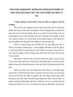 GIẢI PHÁP MARKETING  NHẰM GÓP PHẦN HOÀN THIỆN VÀ THÚC ĐẨY KHẢ NĂNG TIÊU THỤ SẢN PHẨM TẠI CÔNG TY TSC