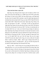 GIỚI THIỆU KHÁI QUÁT CHUNG VỀ NGÂN HÀNG CÔNG THƯƠNG VIỆT NAM