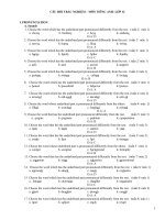 Ôn thi kỳ I môn Anh