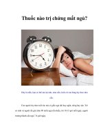 Thuốc nào trị chứng mất ngủ?