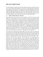 ĐỀ XUẤT KIẾN NGHỊ