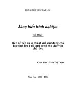 SKKN Rèn nề nếp và kỹ thuật viết chữ đẹp cho HS lớp 1