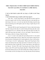 THỰC TRẠNG ĐẦU TƯ PHÁT TRIỂN QUÁN ĐIỂM TRUNG NGUYÊN TẠI CÔNG TY CỔ PHẦN CÀ PHÊ TRUNG NGUYÊN