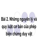 bài 2. Nguyên lý về mối liên hệ phổ biến
