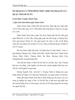 KẾ HOẠCH VÀ TÌNH HÌNH THỰC HIỆN KẾ HOẠCH CỦA QUẬN THANH XUÂN