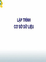 LẬP TRÌNH CƠ SỞ DỮ LIỆU P1