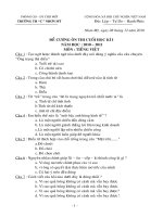 Đề cương ôn tập học kỳ I, khối 4, năm học 2010 - 2011