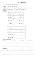 ÔN TẬP KIỂM TRA HỌC KI I-TOÁN 2