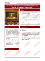 Bài 7 : Điều tiết của chính phủ và ảnh hưởng của ngoại thương đến thị trường