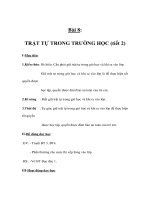 Giáo án Đạo đức lớp 1 - Bài 8: TRẬT TỰ TRONG TRƯỜNG HỌC (tiết 2)