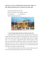 KHÁI QUÁT VỀ QUÁ TRÌNH HÌNH THÀNH PHÁT TRIỂN VÀ ĐẶC ĐIỂM KINH DOANH CỦA KHÁCH SẠN KIM LIÊN