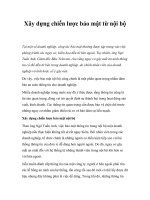 Xây dựng chiến lược bảo mật từ nội bộ