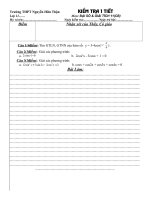 Kiểm tra chương I, Đề số 5- Lớp 11