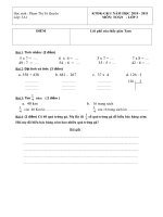 de kiem tra lop 3 giua ky I