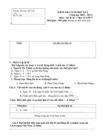 Đề KT CUỐI HỌC KI.MÔN LS- ĐL.LỚP 5