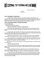 ĐỀ CƯƠNG TƯ TUỎNG HCM