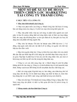 Một số đề xuất để hoàN thiện chiến lược marketing tại Công ty Thành Công