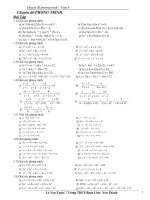 Chuyên đề về phương trình