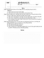 Đề kiểm tra hk I (Vật lí 8)