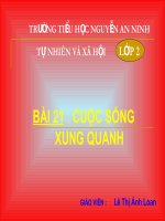 BÀI 21- CUỘC SỐNG XUNG QUANH