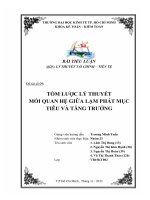 TÓM lược lý THUYẾT mối QUAN hệ GIỮA lạm PHÁT mục TIÊU và TĂNG TRƯỞNG 