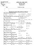 Đề-Đáp án Kiểm tra một tiết(KH I-bài 2)