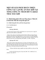 MỘT SỐ GIẢI PHÁP HOÀN THIỆN CÔNG TÁC LẬP DỰ ÁN DẦU KHÍ TẠI TỔNG CÔNG TY THĂM DÒ VÀ KHAI THÁC DẦU KHÍ