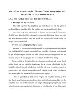 VAI TRÒ NỘI DUNG VÀ NHÂN TỐ ẢNH HƯỞNG ĐẾN HOẠT ĐỘNG TIÊU THỤ SẢN PHẨM Ở CÁC DOANH NGHIỆP