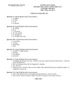 Đáp án Tiếng Anh 11