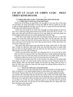 CƠ SỞ LÝ LUẬN VỀ CHIẾN LƯỢC  PHÁT TRIỂN KINH DOANH