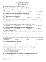 ĐỀ SOẠN THEO CHUẨN KIẾN THỨC(MA TRẬN+ DAP AN)