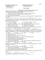 Đề thi học kỳ I (mã 401)