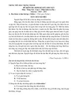 Đề khảo sát giữa học kỳ 1lớp 4 chuẩn