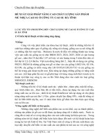 ĐỀ XUẤT GIẢI PHÁP NÂNG CAO CHẤT LƯỢNG SẢN PHẨM MỦ NHỰA CAO SU Ở CÔNG TY CAO SU HÀ TĨNH