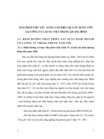 GIẢI PHÁP CHỦ YẾU  NÂNG CAO HIỆU QUẢ SỬ DỤNG VỐN  TẠI CÔNG TY CAO SU VIỆT TRUNG QUẢNG BÌNH