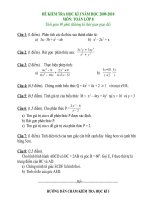 Đề KTC HK I toán 8