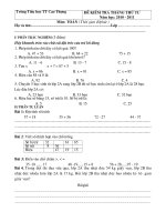 Bài kiểm tra tháng thứ tư môn Toán 10 - 11