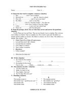 Đề kiểm tra số 2.TA 6