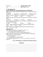 dề kt 1 tiết hoá 10
