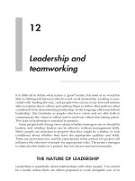 Leadership and teamworking