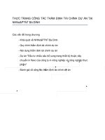 THỰC TRẠNG CÔNG TÁC THẨM ĐỊNH TÀI CHÍNH DỰ ÁN TẠI NHNo