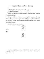 NHỮNG VẤN ĐỀ CƠ BẢN VỀ TÍN DỤNG