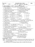 KIEM TRA 1 TIẾT SỬ 6- HK II