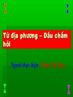 Từ địa phương - dấu chấm