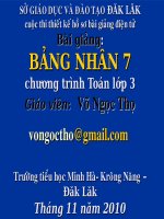 bảng nhân 7 -