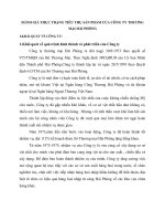 ĐÁNH GIÁ THỰC TRẠNG TIÊU THỤ SẢN PHẨM CỦA CÔNG TY THƯƠNG MẠI HẢI PHÒNG