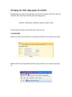 Sử dụng các chức năng quản trị website