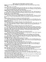 ĐỀ CƯƠNG KHOA SỬ ĐỊA 4