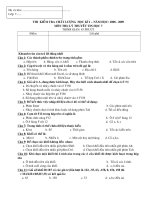 de thi HK I(trac nghiem)