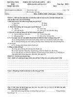 BỘ ĐỀ KS HKI KHOA HOC 5 Moi